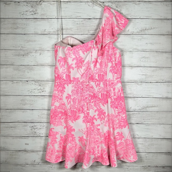 Lilly Pulitzer Arlana Resort White Palm Beach Anniversary Toile Dress Romper 12 - Picture 5 of 11